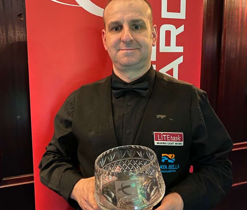 David Causier with the Scottish Open trophy