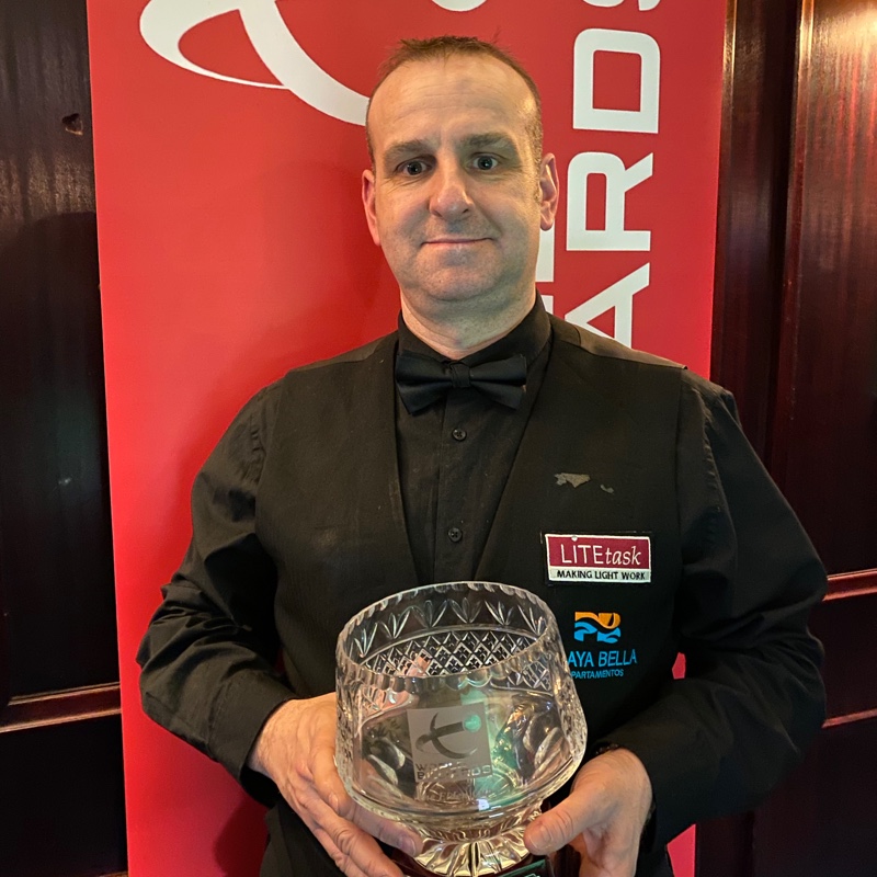 David Causier with the Scottish Open trophy